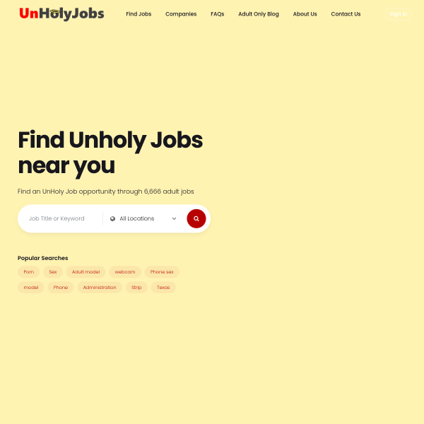 Details : UnHoly Jobs Free Adult Jobs Directory | Work from Home ð